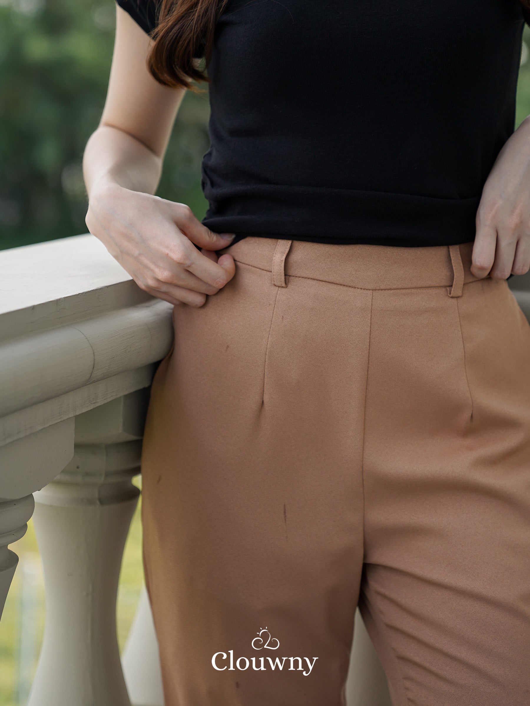 Lolita Slit Pants - Mocca